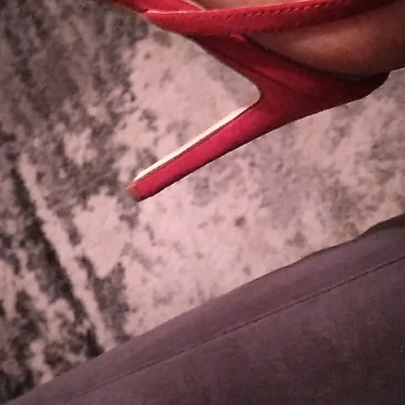 NINE WEST HEELS SANDALS SATIN AND SUEDE - Picture 9 of 9